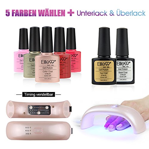 Elite99 Nagellack Set Farblack UV Lampe 5 Farblack