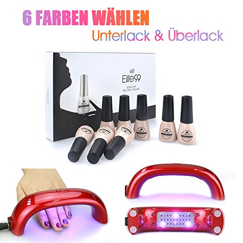 Elite99 Nagellack Set Farblack UV Lampe 6 Farblack